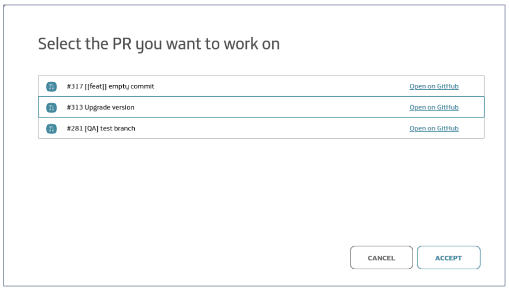 Select Pull Request