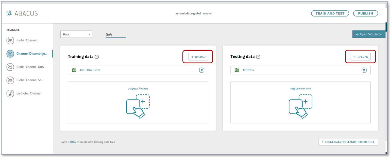 Update training and test files