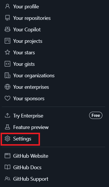 GitHub Settings
