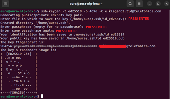 Ubuntu Terminal - ssh-keygen
