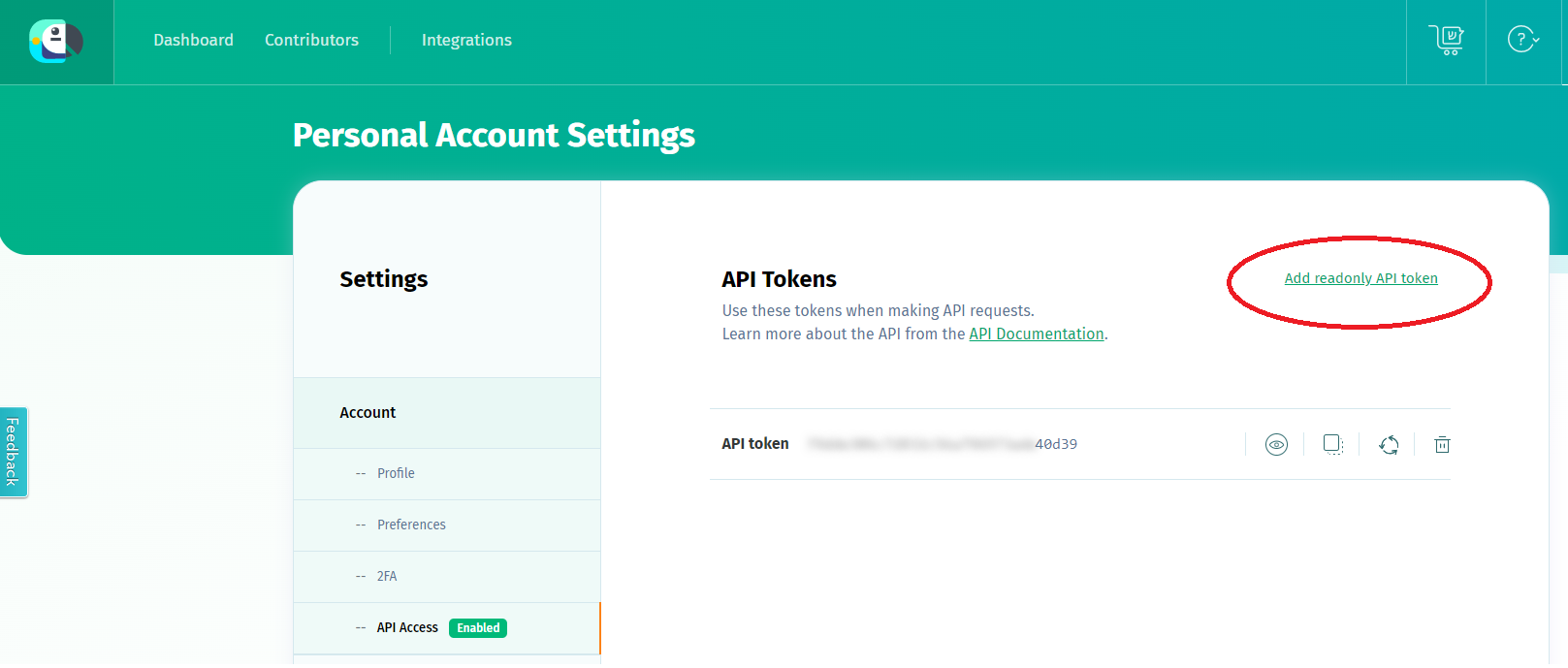 POEditor add read-only API token