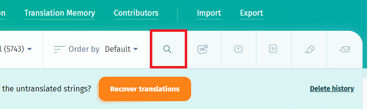 POEditor searching tool