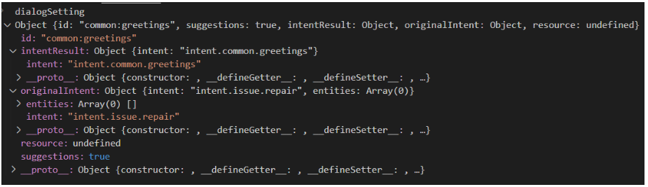 Read dialog settings