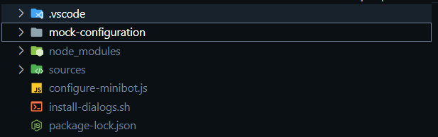 Mock template in container