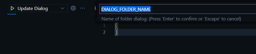 Update simple dialog