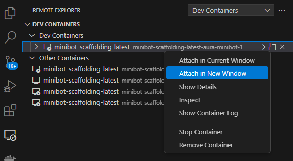 Attach to container